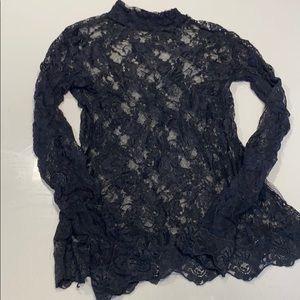 Black lace top